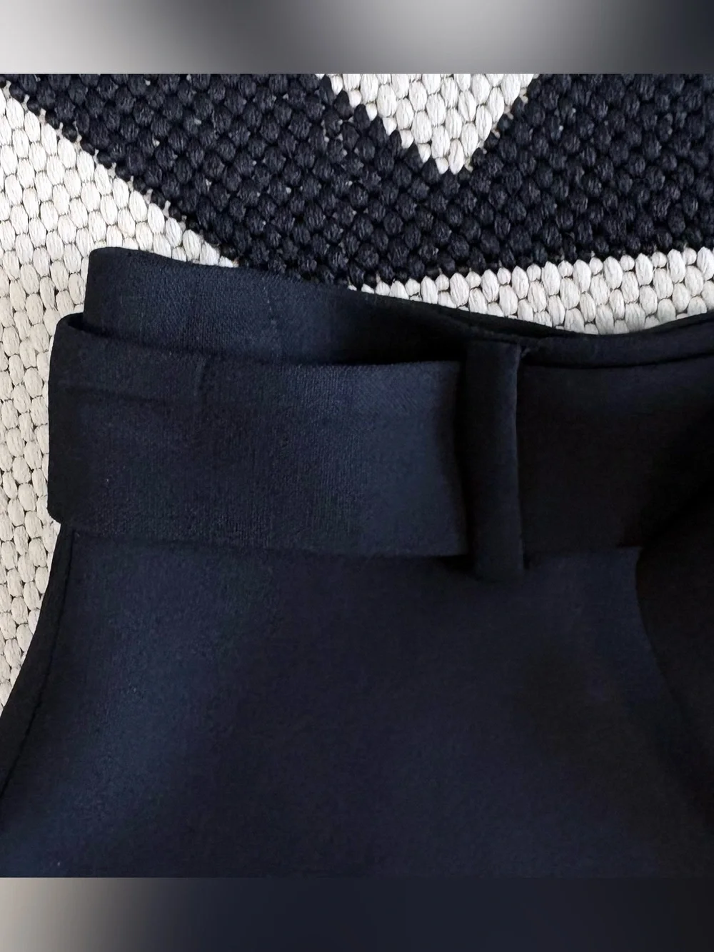 Zara Belted A-line Mini Skirt in Black Small